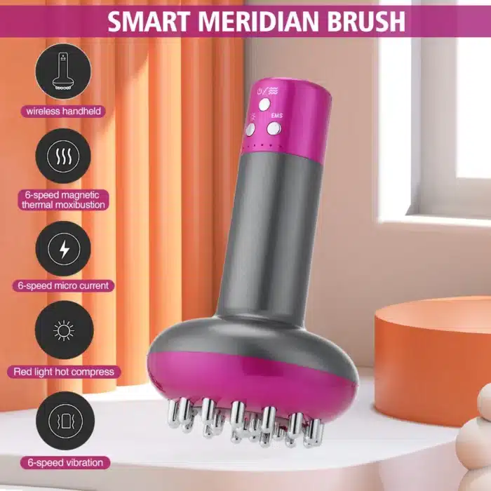 Electric Lymphatic Drainage Machine Meridian Body Massage Brush Microcurrent Anti Cellulite Guasha Physiotherapy Apparatus - Image 2