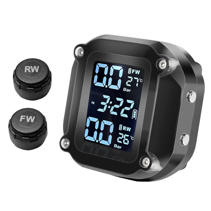 M5 Combination Motorcycle Tire Pressure Monitor Digital Display External Motorcycle Wireless Tire Pressure Detector - Image 1
