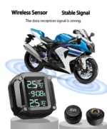 M5 Combination Motorcycle Tire Pressure Monitor Digital Display External Motorcycle Wireless Tire Pressure Detector - Image 4